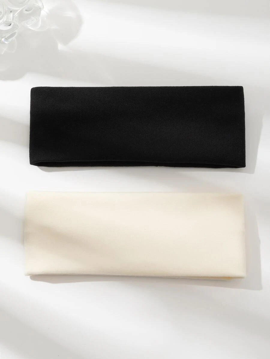 2pcs Women's Multicolor Cashmere Headband, Fashionable And Versatile, Suitable For Daily Wear - Multicolor - View 1