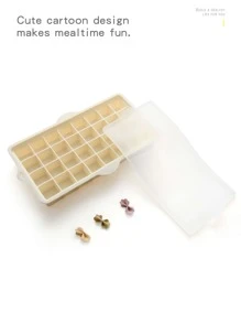 Baby Food Freezing-compartment Mold With 32 Grids For Silicone Household Fresh Keeping And Children's Storage Ice Tray Box