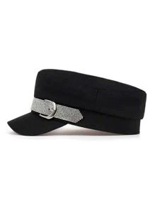 1 Miếng Không giới tính Đồ trang trí Rhinestone Mũ lưỡi trai Với Da Thắt lưng , Hình bát giác Mũ Đối với Ngoài trời & Giải trí Mặc - màu đen - Xem 3