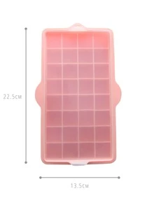 Bandeja congelador para comida de bebé, recipientes de almacenamiento de comida de silicona para bebés, bandejas de cubitos de hielo caseros - Rosa - Ver 8