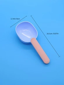 Pet Food Scoop With Clip, Simple Color Block Design For Dogs And Cats