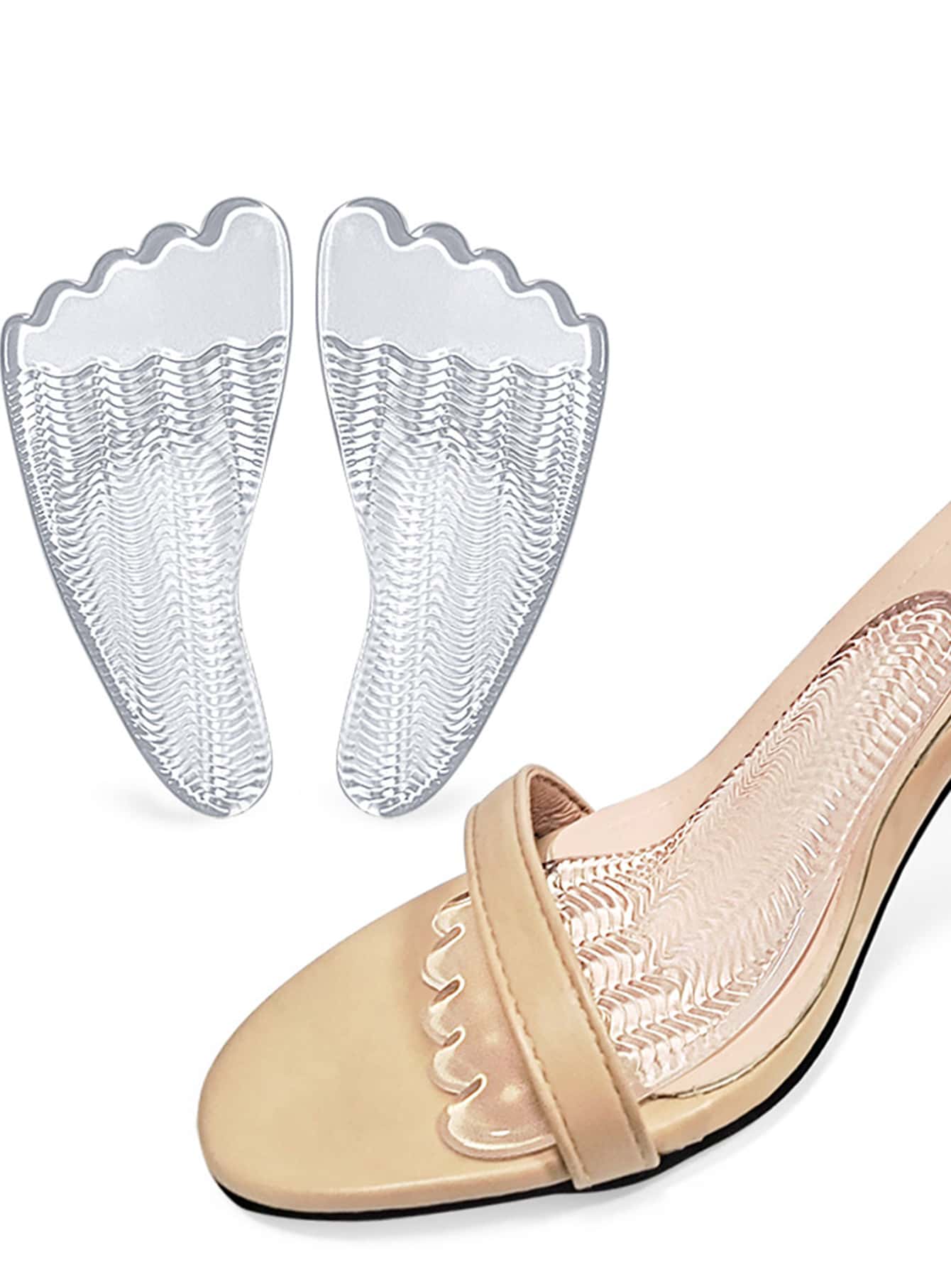 5toe Sticky Forefoot Pad, Arch Support & Massage & Half Metatarsal