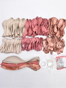 134 件复古粉红米色气球花环拱门套件婚礼生日派对装饰气球新娘送礼洗礼庆典， - 彩色 - 查看 4