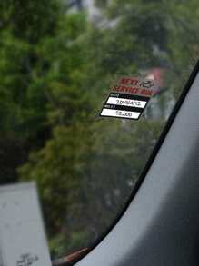 1 Roll Of Car Oil Change Maintenance Reminder Sticker Decals For Car Window - Multicolor - View 4