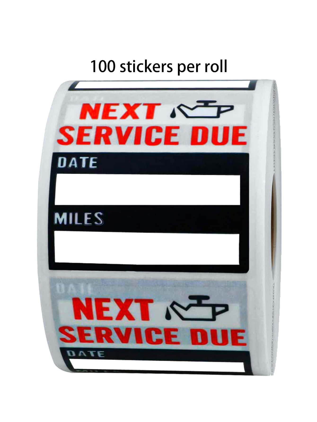 1 Roll Of Car Oil Change Maintenance Reminder Sticker Decals For Car Window - Multicolor - View 1