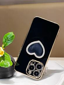 Heart Design Phone Case - Black - View 7