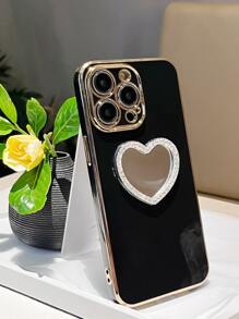 Heart Design Phone Case - Black - View 2