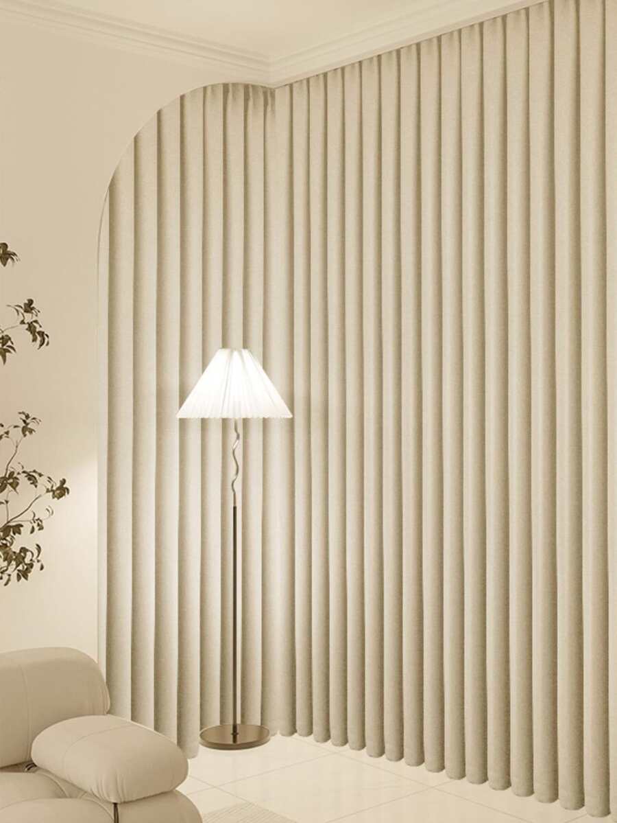 1入歐洲北風格簡約大氣卧室客廳遮光簾米白色 - 米色 - 查看 1