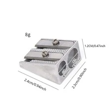 1pc Metal Single/Double Hole Pencil Sharpener, Gift For Girls, Also Suitable For Regular Pencils, Pencil Sharpeners For School Supplies Back To School