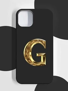 字母圖案手機殼 - 黃色 - 查看 3