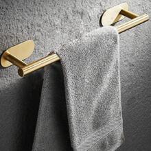 5 件套免钻浴室配件套装，包括毛巾架、毛巾环、卫生纸架、衣钩、壁挂式衣架，家居浴室装饰浴室收纳秋季装饰返校季