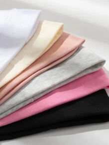 6件套女士多色布艺时尚多功能头巾，适合日常休闲、健身、发带、头巾、吸汗带，秋冬季女士度假必备发饰，优雅围巾，柔软头巾 - 彩色 - 查看 3