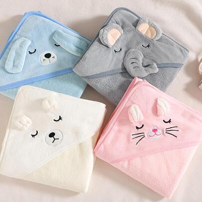 1 Miếng Hoạt hình Lông cừu san hô áo có mũ Em bé Khăn tắm - Mềm mại Khăn tắm , Trẻ sơ sinh Khăn mặt Chăn , Sơ sinh Em bé Áo choàng tắm Với Hood    Đối với , , Trẻ sơ sinh - Hấp thụ , Tự nhiên Em bé chất liệu Bồn tắm trẻ em Gương sen Món quà Đối với Con trai Và Cô gái