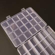 1pc 24-compartment Clear Fixed Jewelry Partitions Pp Storage Box, For Packaging, Organizing And Storing Fishing Gear, Beads, Nail Art Rhinestones & Painting Accessories