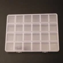 1pc 24-compartment Clear Fixed Jewelry Partitions Pp Storage Box, For Packaging, Organizing And Storing Fishing Gear, Beads, Nail Art Rhinestones & Painting Accessories