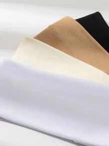 1/4条装时尚布艺发带，适合女性日常佩戴，多功能，可作健身头带、头巾、吸汗带，秋冬季女士发饰，适合度假装扮，优雅围巾，柔软头巾 - 彩色 - 查看 3