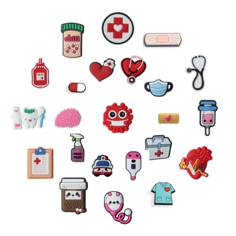 23入組/套藥系列鞋飾配件PVC花園鞋在和快