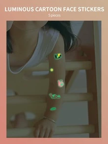 Chicos Chicas Niños Tatuajes falsos 5 luminoso de colores varios tipos dibujos animados lindo animales para con - Multicolor - Ver 4