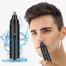 鼻毛修剪器,男士可充電耳鼻毛修剪器,女士可usb充電電動鼻毛修剪器,無痛修眉、臉部毛髮和鼻毛,可用於眉毛、頸線、鼻毛和耳毛等精密修剪 - 黑色 - 查看 1