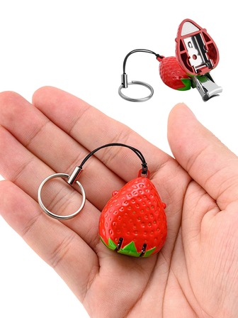 創意迷你折疊指甲剪多功能不銹鋼便攜式修剪手指甲剪鑰匙扣掛件