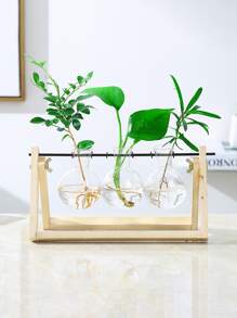 1 件植物设计装饰工艺品，创意木制装饰物，适合家居装饰的最佳礼物 - 杏色 - 查看 6