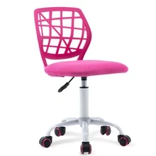 HOMEFUN Kids Desk Chair Ergonomic Swivel Armless Study Chair Cute Computer Office Bedroom Mesh Chair with Adjustable Height for Boys Girls Teens - Hồng - Xem 6