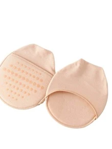 Tất nửa bàn chân chống trượt cho nữ có miếng lót silicon - Miếng lót chân trong suốt vô hình cho dép xăng đan mùa hè, giày nữ, giày thể thao nam, giày mùa đông - Màu be - Xem 6