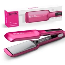 Terviiix Flat Iron Hair Straightener, 2 Inch Widest Ceramic Flat Iron For Hair, Professional Straightening Irons With Adjustable Temp, Fast Styling For Silky Smooth Hair, Dual Voltage, Auto Off - Hot Pink - View 1