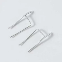 1pair European And American Unisex Earrings, Geometric Lines Stud Earrings For Women