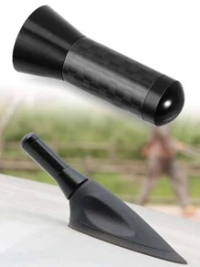 新款碳纖維螺絲金屬短短粗的天綫汽車造型屋頂天綫增強型信號適用於車配件 - 黑色 - 查看 2