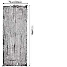 76X183 Cm Black Halloween Gauze Creepy Cloth Black Netting Spider Web Decor Halloween Horror House Party Decoration - Black - View 6