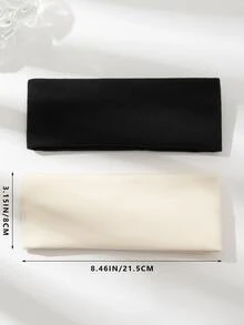 2pcs Women's Multicolor Cashmere Headband, Fashionable And Versatile, Suitable For Daily Wear - Multicolor - View 4