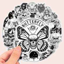 50入組哥特式魔術塗鴉貼紙適用於裝飾手機,手提電腦,手提箱和筆記本 - 杏色 - 查看 3