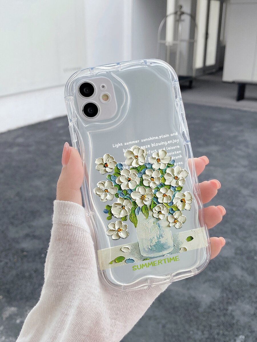 Summer Floral Clear Phone Case - Clear - View 1