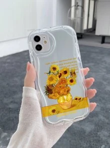 Floral Summer Sunflower Pattern Phone Case - Clear - View 1