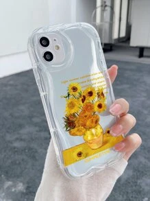 Floral Summer Sunflower Pattern Phone Case - Clear - View 4