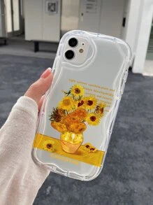 Floral Summer Sunflower Pattern Phone Case - Clear - View 3