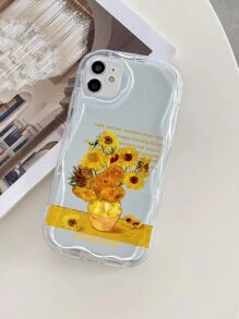 Floral Summer Sunflower Pattern Phone Case - Clear - View 2
