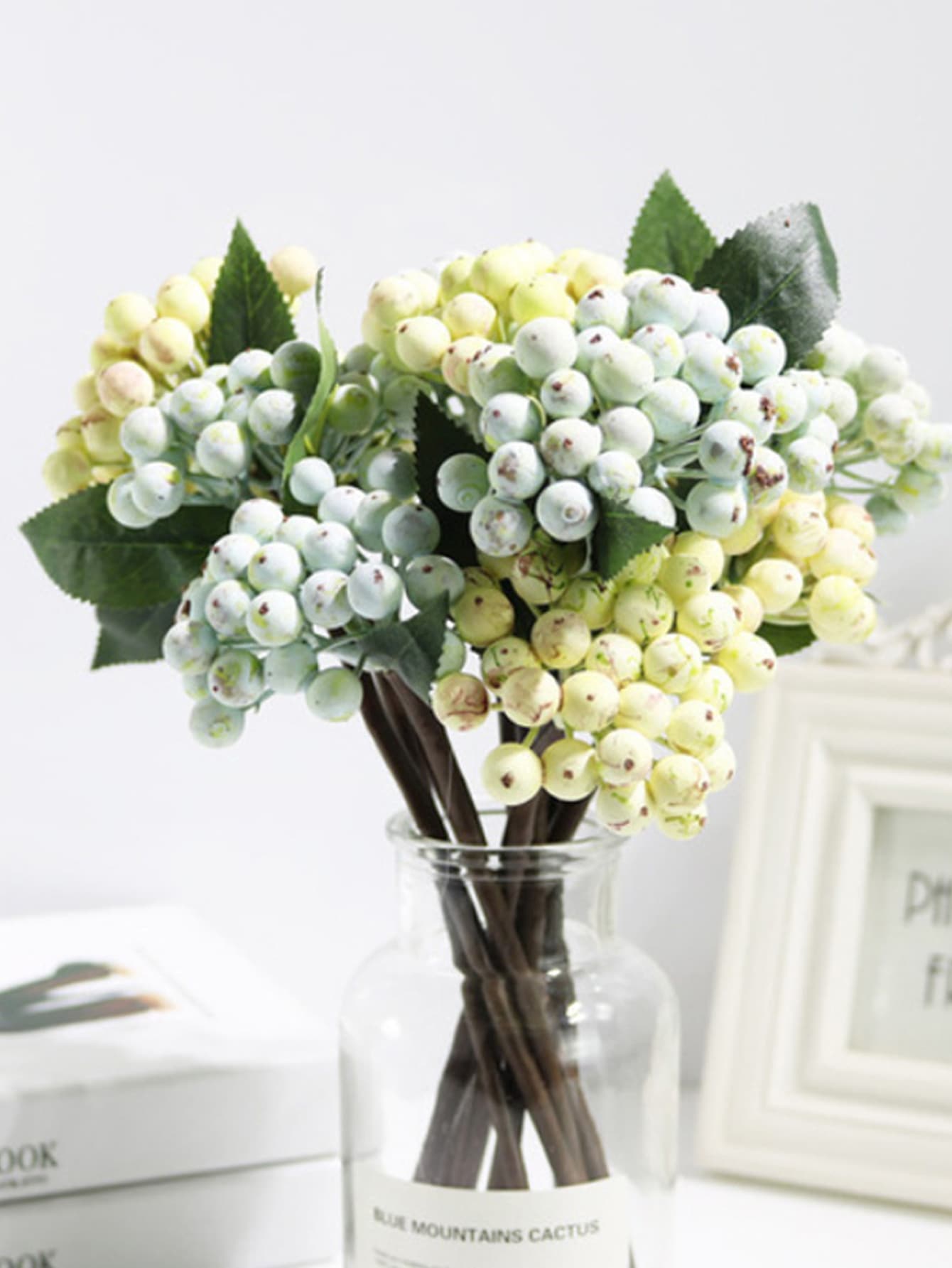 1Pcs Mini Artificial Berries Flower Christmas Fruit Fake Berry And