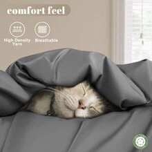 100% Egyptian Cotton 1200 Thread Count Sheets Set King Size,Bed Sheet 4 Piece Sets,16 inches Deep Pocket,All Season,Bedding Super Soft Comforterble Breathable - 深灰色 - 查看 4