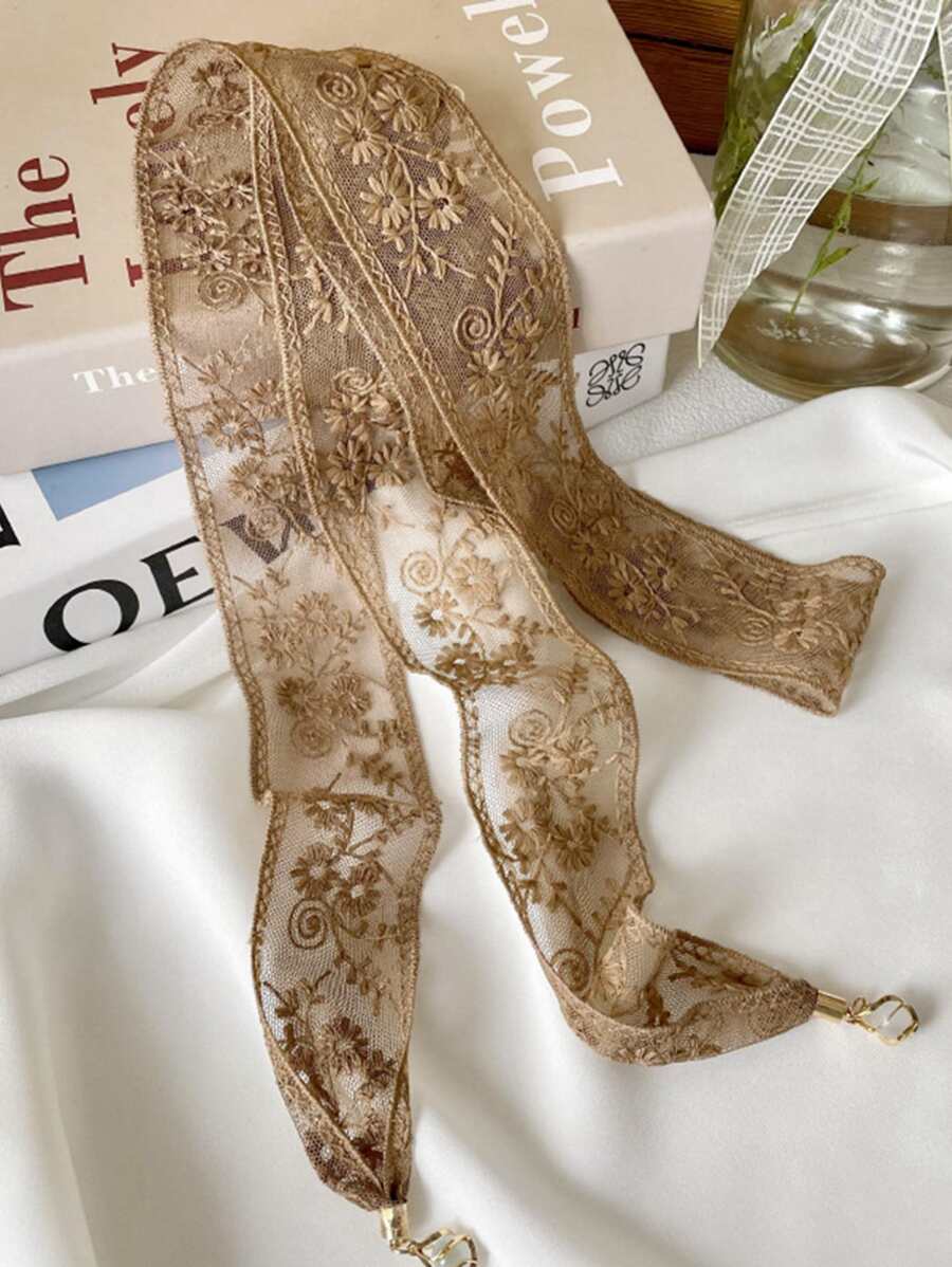 1入組雛菊花邊帶尾巴髮箍，適合波西米亞日常佩戴 - 卡其色 - 查看 1