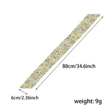 1pc Women's Hairband With Luxury Silk Ribbon, For Tying Hair And Decorating Bags With Silk Scarf - Yellow - View 4