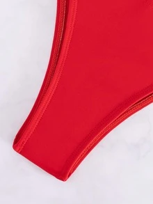 Women's Underwire Bikini Two-Piece Swimwear Summer - Red - View 5