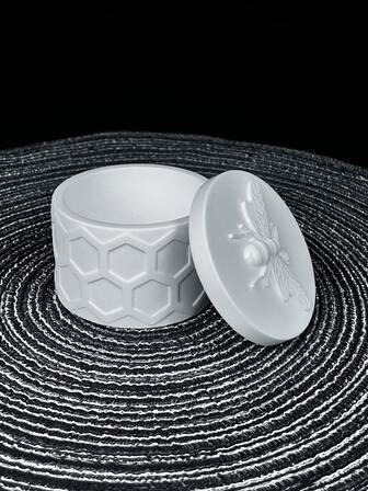 DIY蜂窩形狀模具適用於製作裝飾或者裝飾品;圓形收納矽膠樹脂模具適用於膠水