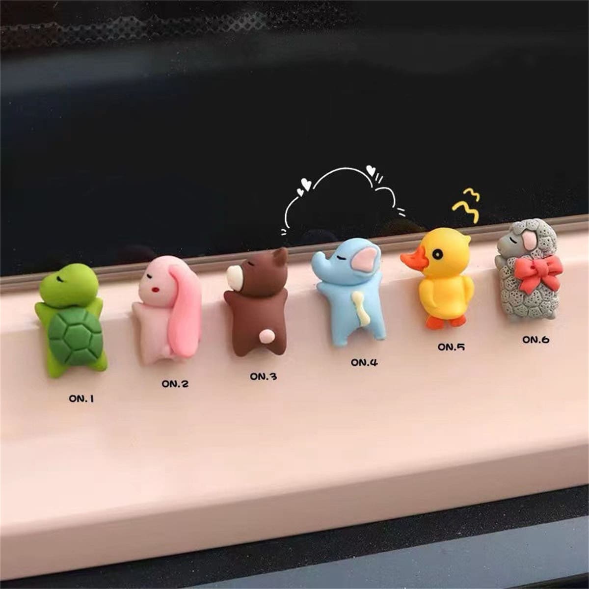 6pcs/set Cute cartoon Animals Car Decoration Car interior decorations