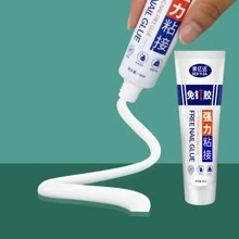 Adhesivo poderoso pegamento para azulejo de cerámica , cuarto de baño , de vidrio , de metal estante , impermeable - Blanco - Ver 1