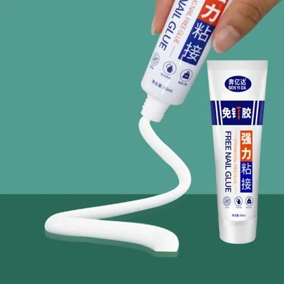 60ml/pack Powerful Non-nail Adhesive Glue For Ceramic Tile, Bathroom, Glass, Metal Shelf, Waterproof
