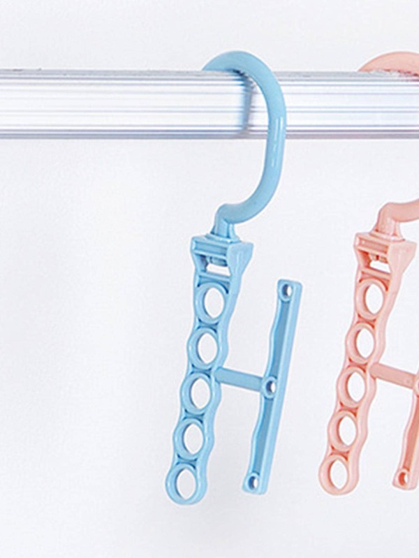 1pc Multi-functional Nine-hole Clothes Hanger, Wardrobe Organizer Clothes Rack