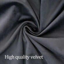 1入組小鹿圖案刺繡絲絨方形枕套,現代風格客廳沙發墊套適用於秋天,冬天和聖誕裝飾用品,45*45CM - 灰色 - 查看 5