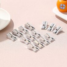 1套/4入組創意鋁合金卷筆刀,單孔,金屬鉛筆切片機,學生寫作用品
